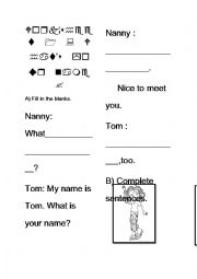 English Worksheet: Whats your name