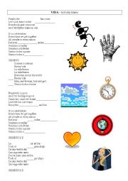 English Worksheet: Vida - by Ricky Martin