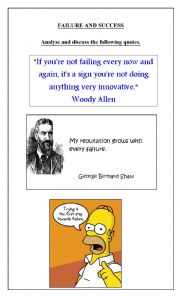 English Worksheet: Conversation lesson: success and failure