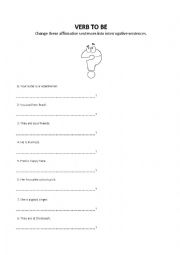 English Worksheet: Verb to be - Interrogative form