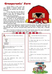 English Worksheet: Grandparents Farm - reading