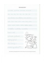 English Worksheet: on holiday