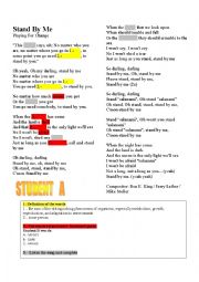 English Worksheet: Stand by me.- worksheet