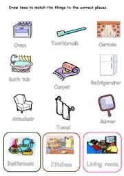 English Worksheet:  home vocabulary