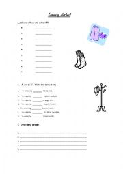 English Worksheet: Clothes, articles