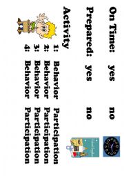 English Worksheet: classroom management