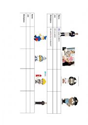 English Worksheet: Jobs and the third person