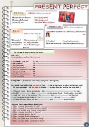 English Worksheet: PRESENT PERFECT