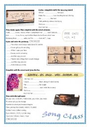 English Worksheet: Bruno Mars- Just the way you are- 