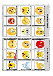 English Worksheet: Emotions bingo