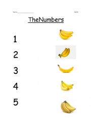 The numbers 1-5