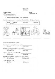 English Worksheet: do or make