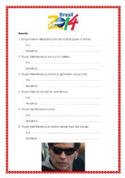 English Worksheet: Passive Voice and Inversion with Maradona and the World Cup