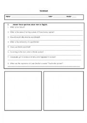 English Worksheet: Blindness and Louis Braille
