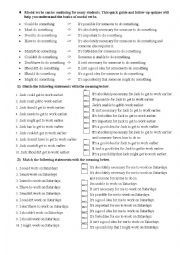 English Worksheet: Modal verbs 