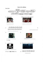 English Worksheet: Pirates of the Caribbean - Curse of the Black Pearl (review quiz)