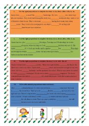 Preposition Worksheet