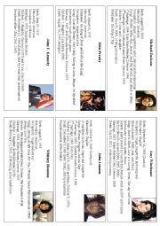 English Worksheet: Biographies