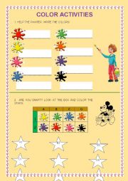 English Worksheet: COLORS 