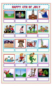 English Worksheet: Subject verb agreement fill in the gap, Fourth of July