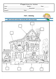 English Worksheet: Test 5th Grade Part 1