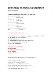 Personal Pronouns (answer key)