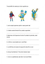 English Worksheet: Superhero