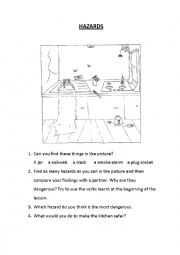 English Worksheet: Hazards