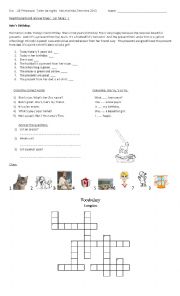 English Worksheet: Reading comprehension