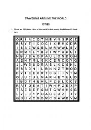 English Worksheet: CITIES OF THE WORLD