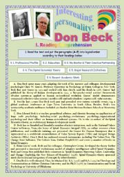 English Worksheet: Interesting Personality: Don Beck