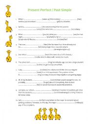 English Worksheet: Present Perfect or Past Simple