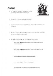 English Worksheet: Monty Pythons Accountant Pirates