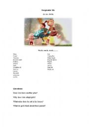 English Worksheet: Despicable me (Part 2)