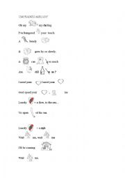 English Worksheet: unchained melody