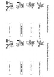 English Worksheet: MATCHING ACTIVITY 