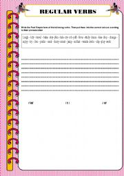 English Worksheet: regular verbs