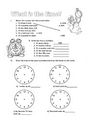 English Worksheet: Telling the time