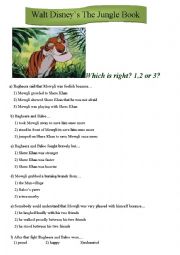 English Worksheet: The Jungle book, Walt Disney