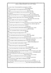 English Worksheet: Key Word Transformation MODAL VERBS FCE