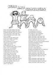 English Worksheet: HEAD SHOULDERS KNEES AND TOES