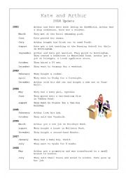 English Worksheet: Kate & Arthur - Present Perfect Lives