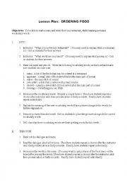 English Worksheet: Ordering Food