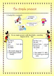 English Worksheet: present simple