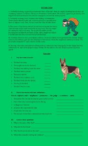 English Worksheet: K9 Foils crime