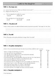 English Worksheet: Lamb to the slaughter 2