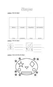 English Worksheet: Shapes