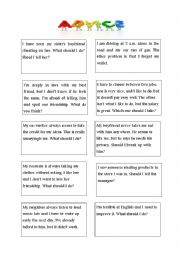 English Worksheet: Giving advice