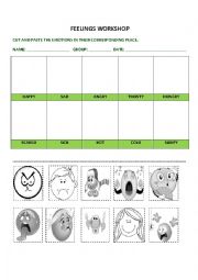 English Worksheet: Feelings and Emotions