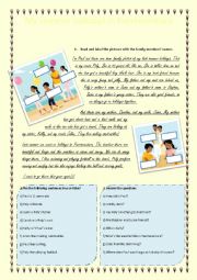 English Worksheet: Summer Holidays in Fuerteventura